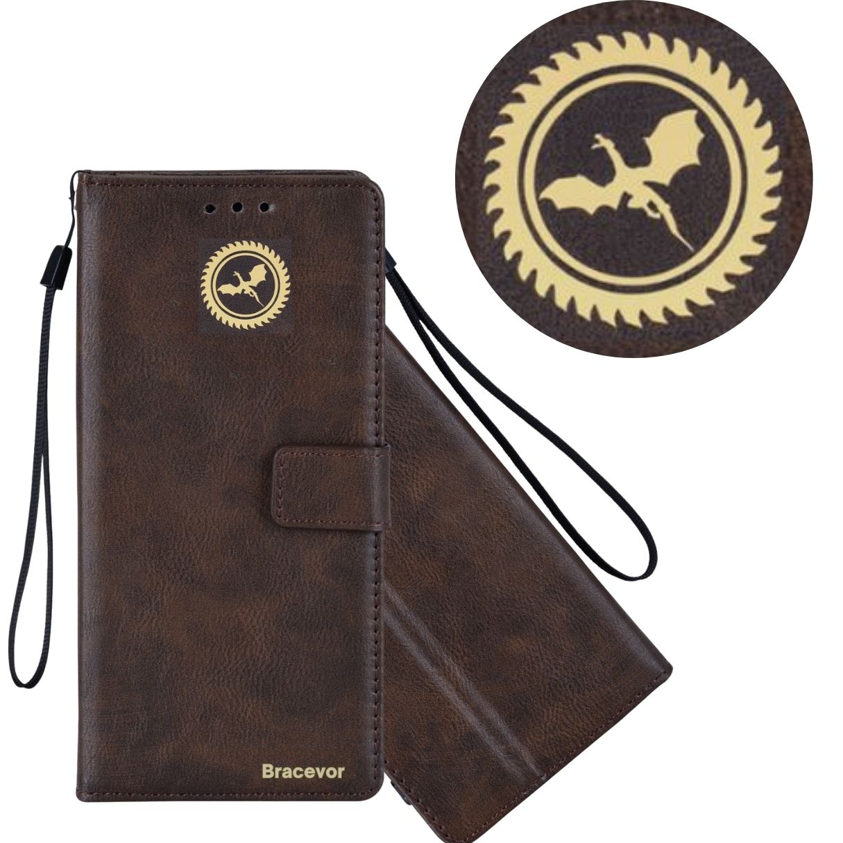 Bracevor Premium Design Flip Cover leather wallet case for Oneplus 12