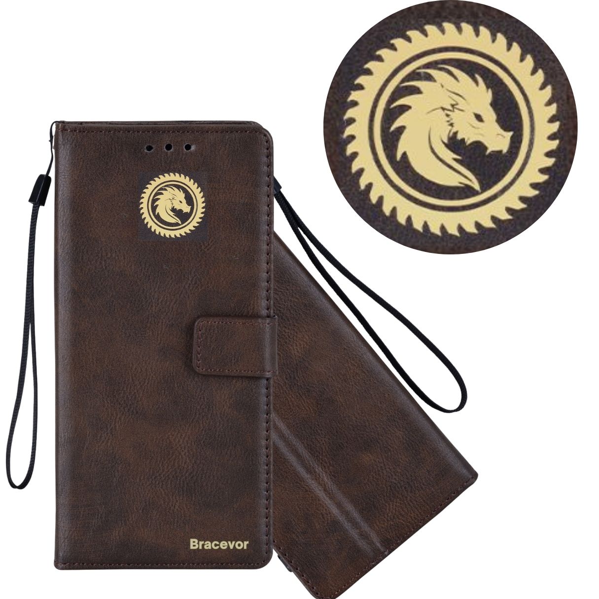 Bracevor Premium Design Flip Cover leather wallet case for Apple iPhone 15 