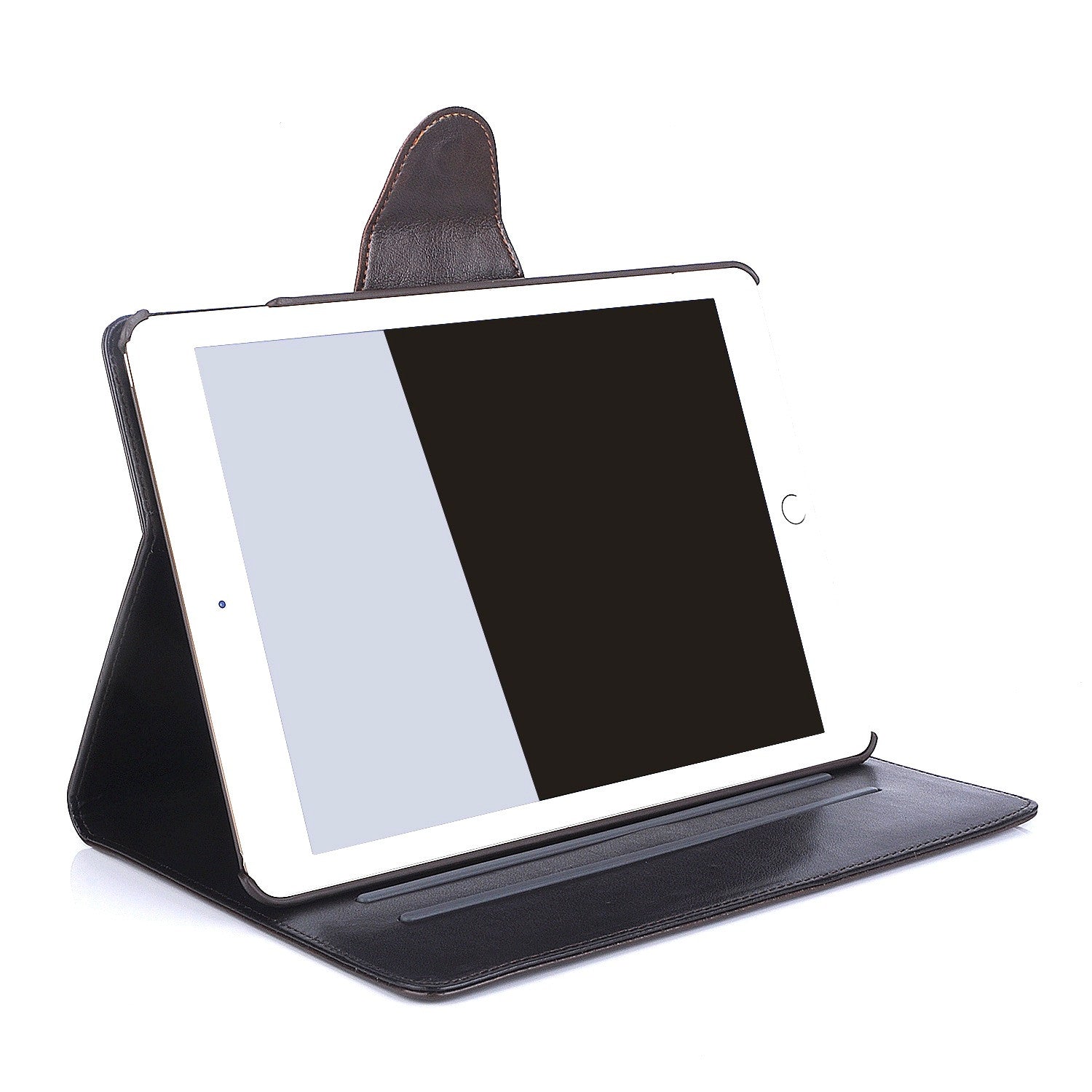 Bracevor Smart Leather Book Case Flip Cover for Apple iPad Air 2 - Brown