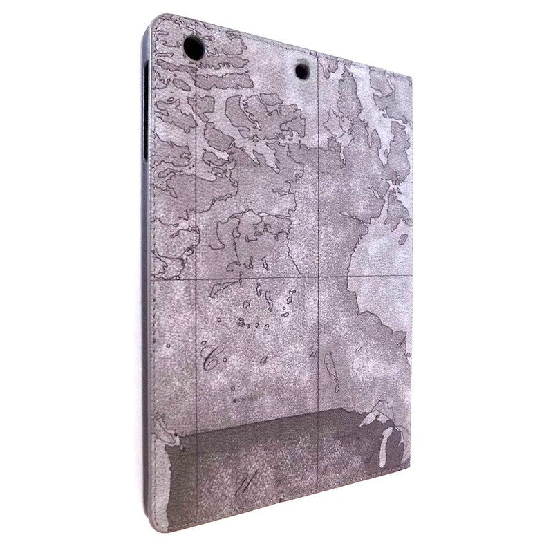 Bracevor Map Design Smart Leather Case for Apple iPad mini 1- Grey b