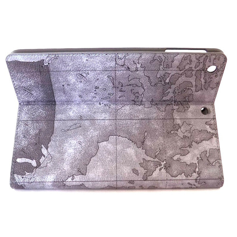 Bracevor Map Design Smart Leather Case for Apple iPad mini 1- Grey d