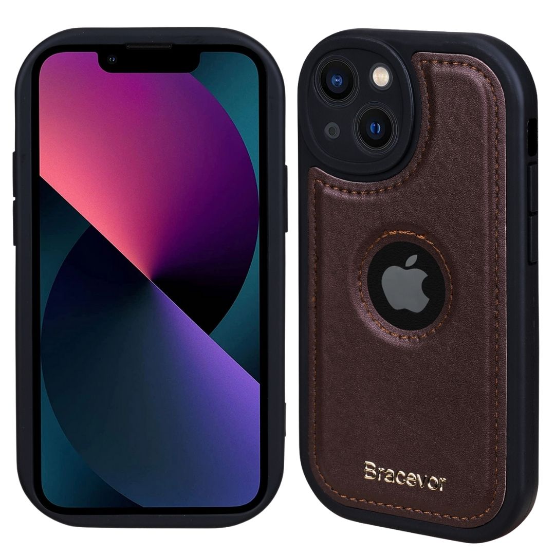 Bracevor Premium Leather Back Cover case for Apple iPhone 13 mini Da