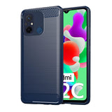 Bracevor Back Cover for Xiaomi Redmi 12C (Black) | Brushed Texture | Rugged Armor Cover