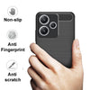 Bracevor Back Cover for Xiaomi Redmi 12 5G (Black) | Brushed Texture | Rugged Armor Cover