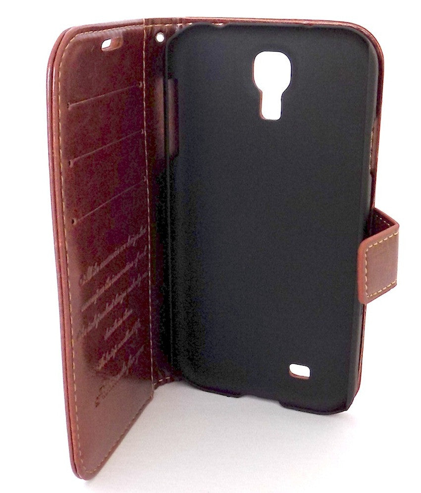 Bracevor Executive Brown Samsung Galaxy S4  i9500 Wallet Leather Case 3