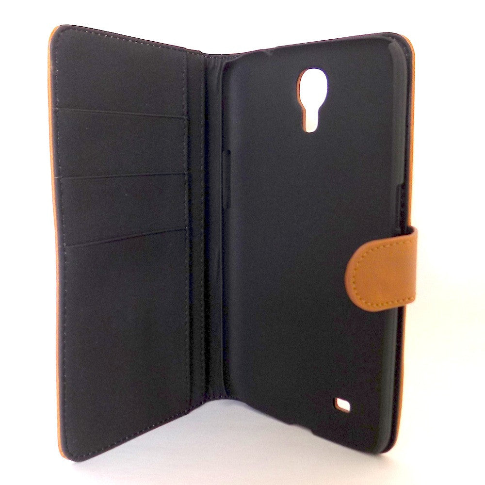 Bracevor Vintage Caramel Wallet Leather Flip Case for Samsung Galaxy Mega 6.3 3