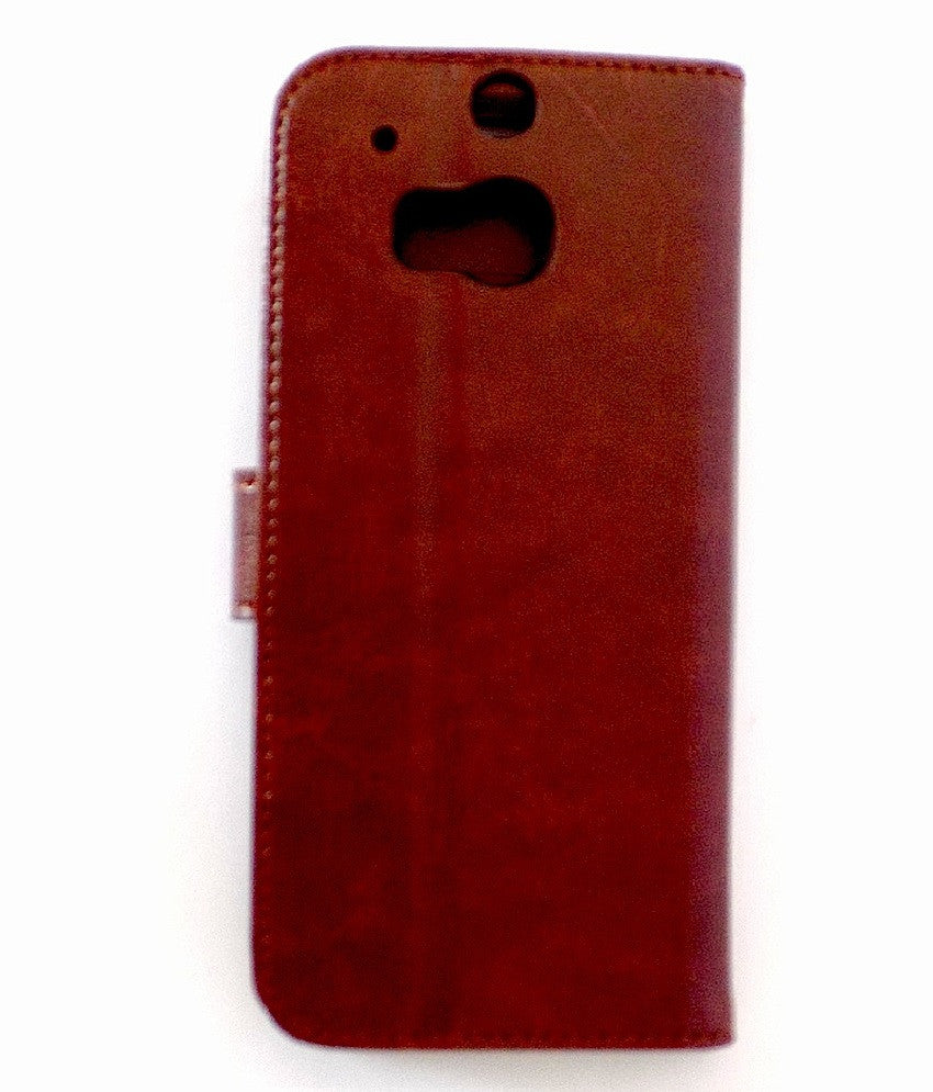 Bracevor Executive Brown HTC One M8 Wallet Leather Case 2