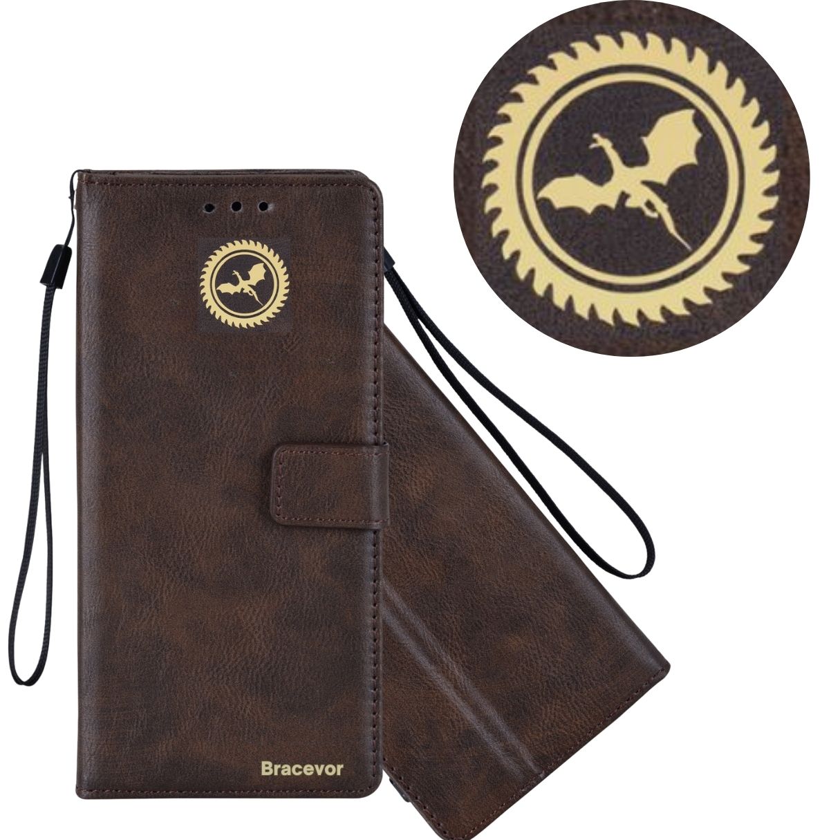 Bracevor Premium Design Flip Cover leather wallet case for Redmi 13c