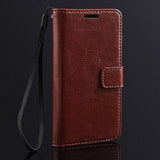 Executive Brown Wallet Leather Case Cover for HTC One M7