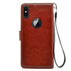 Bracevor iPhone X | Xs Flip Cover Case | Premium Leather | Inner TPU | Foldable Stand | Wallet Card Slots - Executive Brown