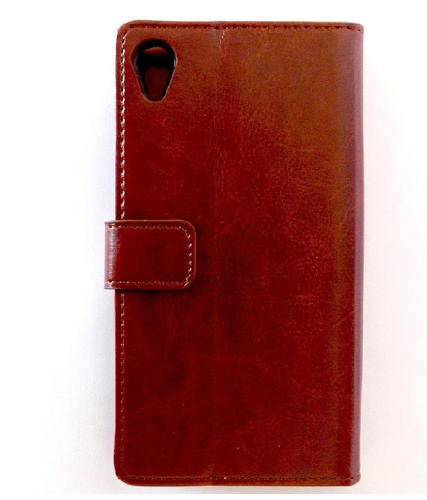 Bracevor Executive Brown Sony Xperia Z2 Wallet Leather Case 2