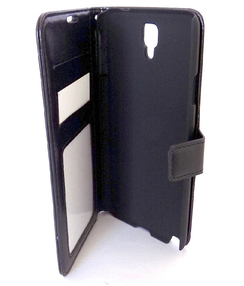 Bracevor Deluxe Black Samsung Galaxy Note 3 Neo Wallet Leather Case 3