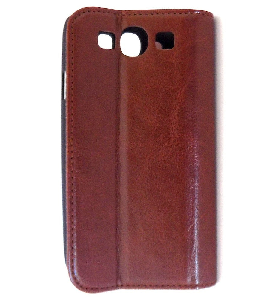 Bracevor Executive Brown Samsung Galaxy Grand Duos Wallet Flip Leather Case 4