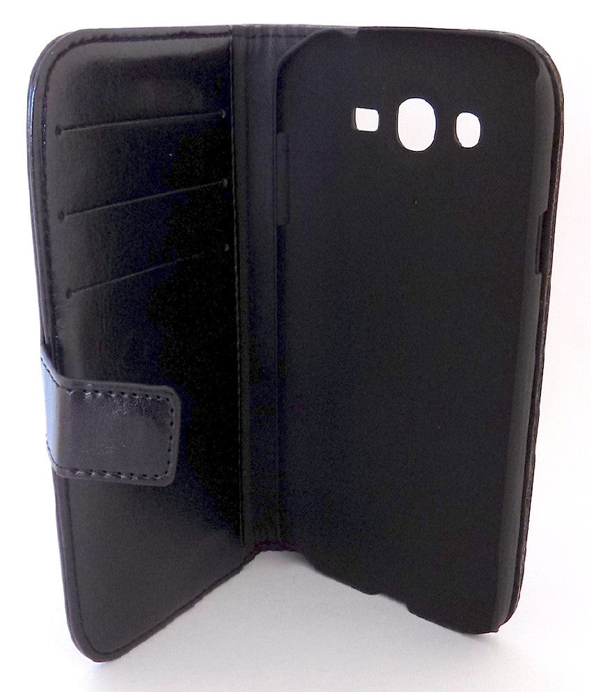 Bracevor Deluxe Black Samsung Galaxy Grand Duos Wallet Flip Leather Case 3