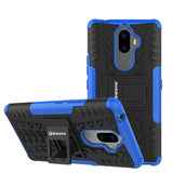 Bracevor Shockproof Lenovo K8 Plus Hybrid Kickstand Back Case Defender Cover - Blue