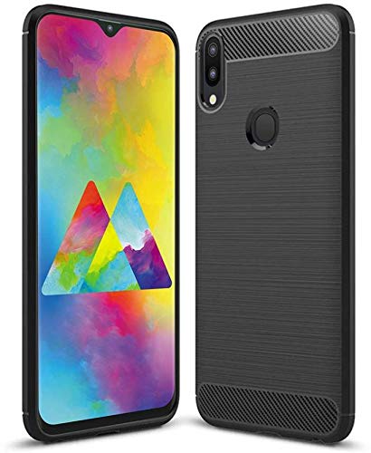 Bracevor Back Cover for Samsung Galaxy M20 (Black) | Brushed Texture | Rugged Armor Cover