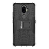 Bracevor Shockproof Lenovo K8 Plus Hybrid Kickstand Back Case Defender Cover - Black