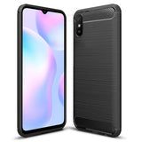 Bracevor Back Cover for Xiaomi Redmi 9A | 9i (Black) | Brushed Texture | Rugged Armor Cover