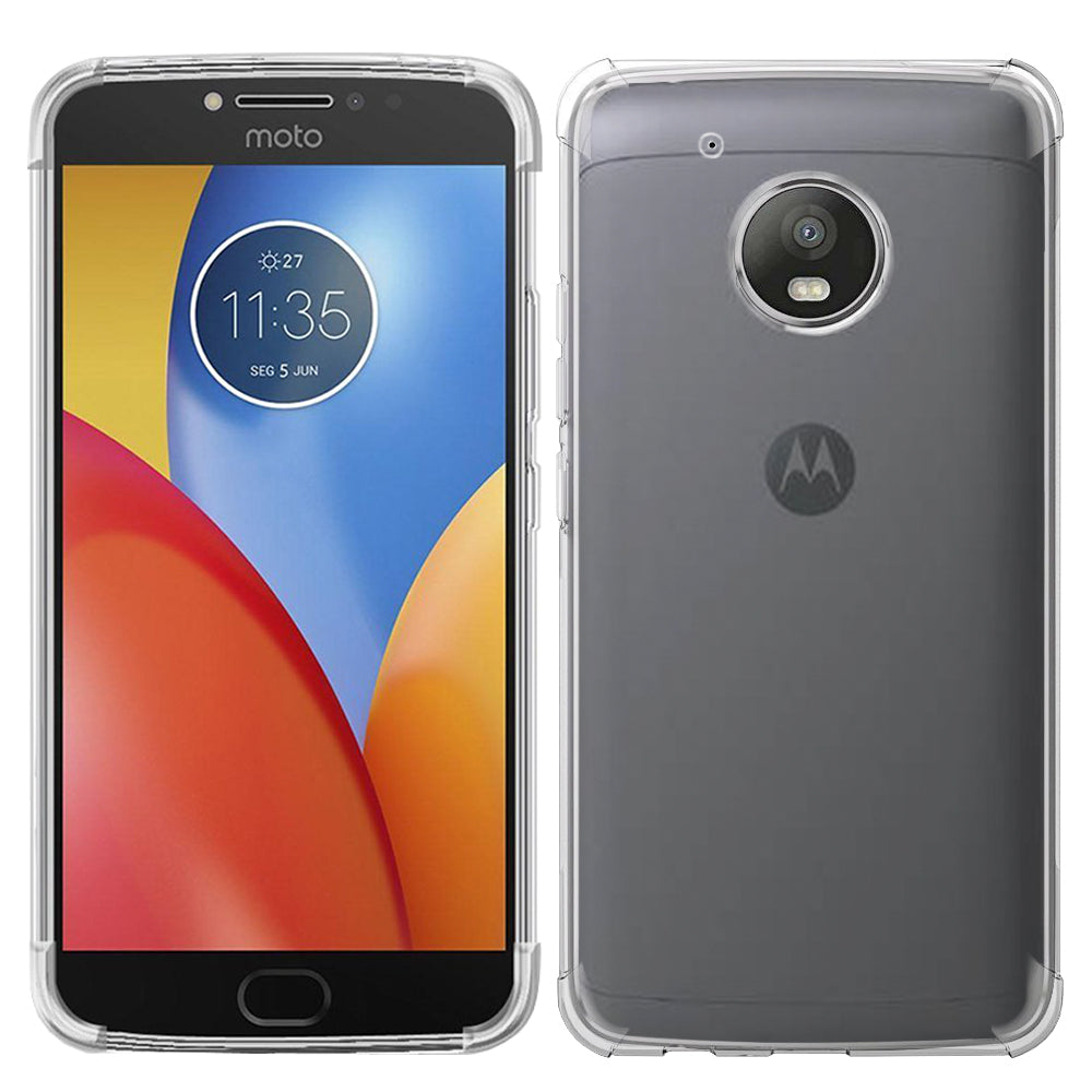 Flexible TPU Motorola Moto E4 [5 inch] Back Case Cover | Ultimate Edge Protection | Anti Slip | Premium Design - Transparent