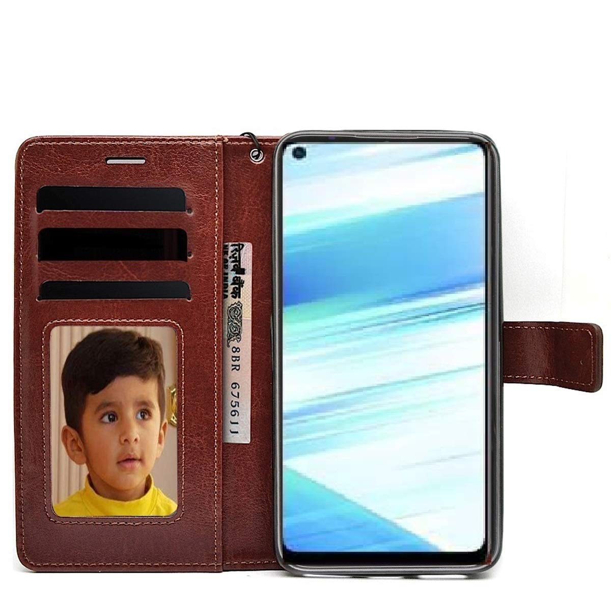 Bracevor Vivo Z1 Pro Flip Cover Case | Premium Leather | Inner TPU | Foldable Stand | Wallet Card Slots - Executive Brown