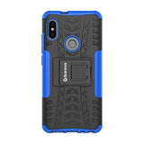 Bracevor Shockproof Mi Redmi Note 5 Pro Hybrid Kickstand Back Case Defender Cover - Blue