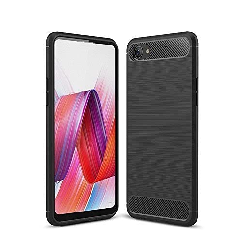 Bracevor Back Cover for Oppo Realme 1 (Black) | Brushed Texture | Rugged Armor Cover