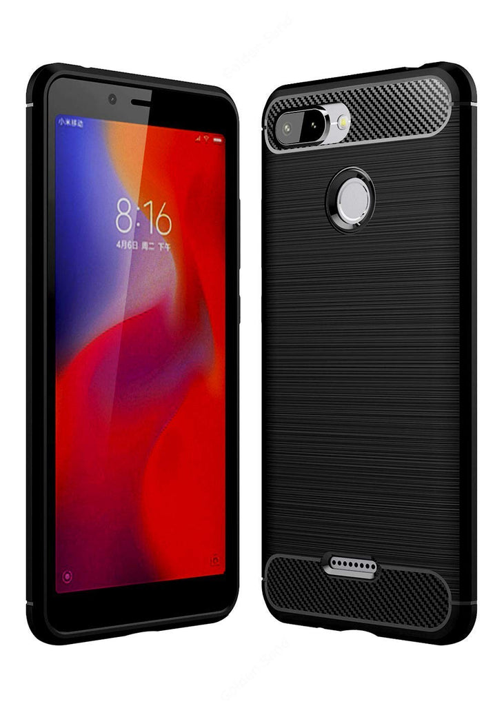 Bracevor Back Cover for Xiaomi Redmi 6 (Black) | Brushed Texture | Rugged Armor Cover