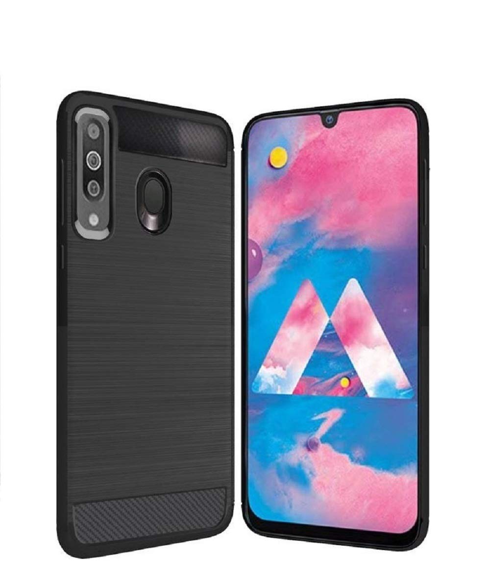 Bracevor Back Cover for Samsung Galaxy M30 (Black) | Brushed Texture | Rugged Armor Cover