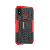 Bracevor Shockproof Xiaomi Redmi 6 Pro Hybrid Kickstand Back Case Defender Cover - Red
