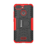 Bracevor Shockproof Xiaomi Redmi 6 |6A Hybrid Kickstand Back Case Defender Cover - Red