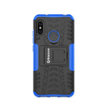 Bracevor Shockproof Xiaomi Redmi 6 Pro Hybrid Kickstand Back Case Defender Cover - Blue