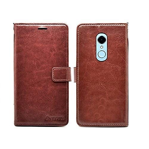 Bracevor Mi Redmi Note 5 Flip Cover Case | Premium Leather | Inner TPU | Foldable Stand | Wallet Card Slots - Executive Brown
