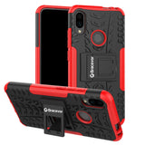 Bracevor Shockproof Xiaomi Redmi Note 7 |7 Pro | Note 7S Hybrid Kickstand Back Case Defender Cover - Red
