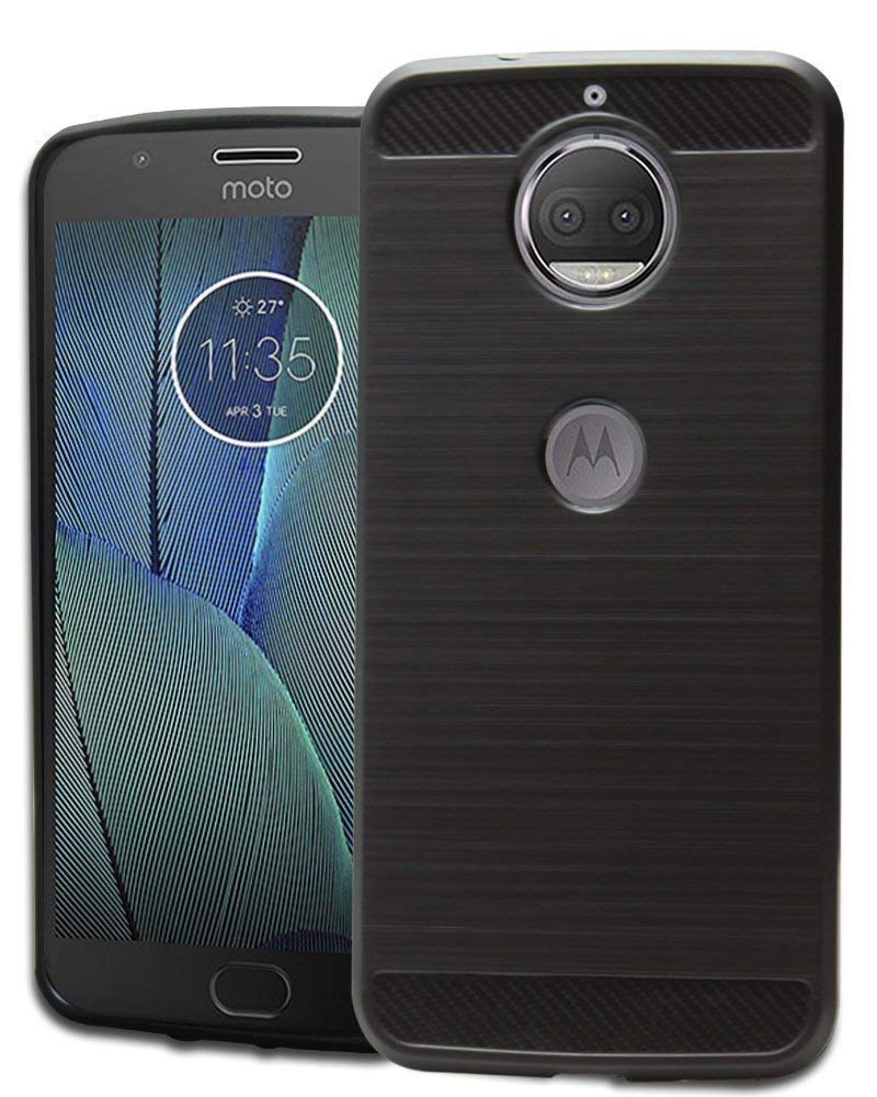 Bracevor Back Cover for Moto G5s plus (Black) | Brushed Texture | Rugged Armor Cover