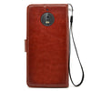 Motorola Moto E4 Plus Premium Flip Cover Leather Case | Inner TPU | Wallet Stand - Executive Brown