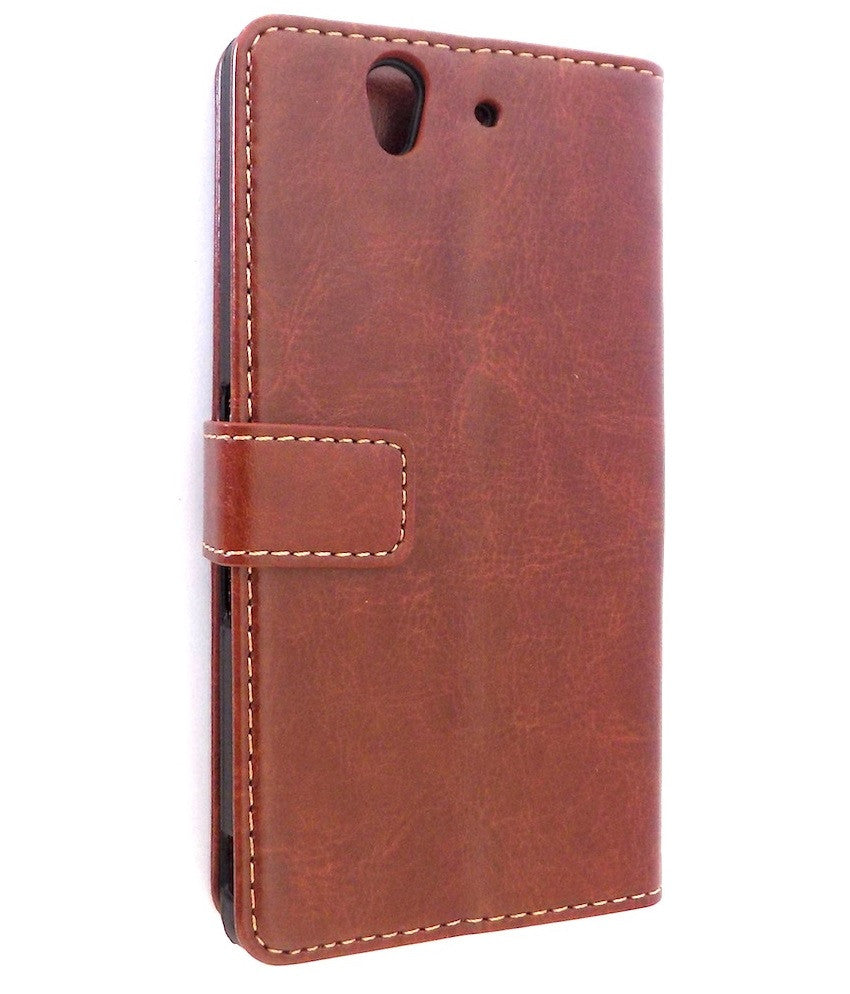 Bracevor Executive Brown Sony Xperia Z L36H Wallet Leather Case 2