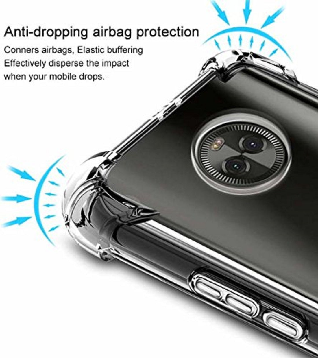 Motorola Moto X4 Flexible Shockproof TPU Back Case Cover | Ultimate Edge Protection | Cushioned Edges | Anti Slip | Premium Design - Transparent