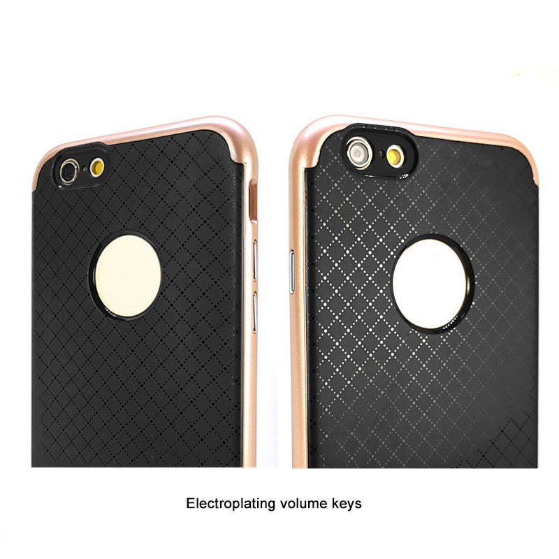 Shockproof Carbon Fiber Hybrid Apple iPhone 6 6s Back Case Cover - Golden