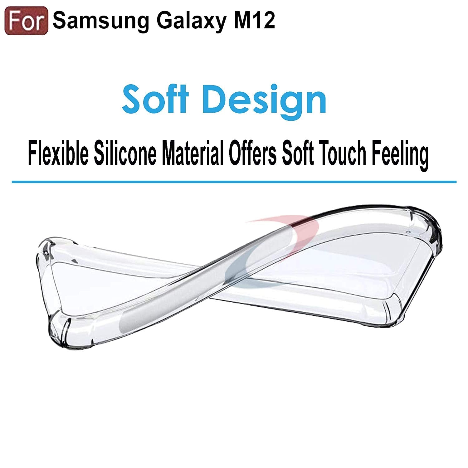 Bracevor Flexible Shockproof TPU Cushioned Edges for Samsung Galaxy M12 (Transparent)