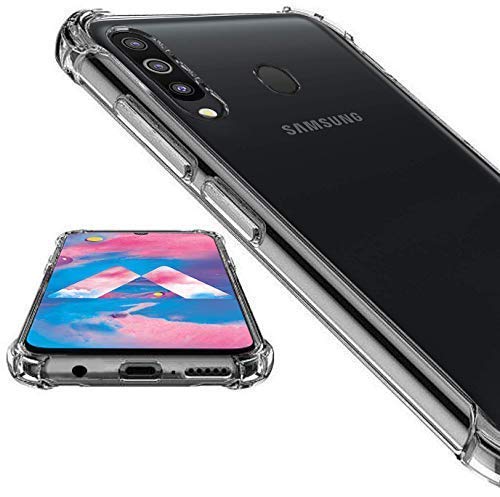 Bracevor Flexible Shockproof TPU Cushioned Edges for Samsung Galaxy M30 (Transparent)
