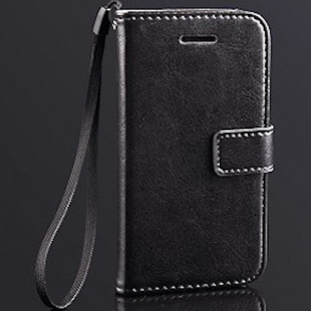 Bracevor Deluxe Black Apple iPhone 5c Wallet Leather Case