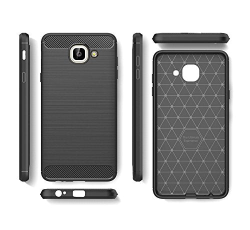 Bracevor Back Cover for Samsung Galaxy On max/J7 Max (Black) | Brushed Texture | Rugged Armor Cover