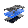 Bracevor Shockproof Samsung Galaxy M10 Hybrid Kickstand Back Case Defender Cover - Blue