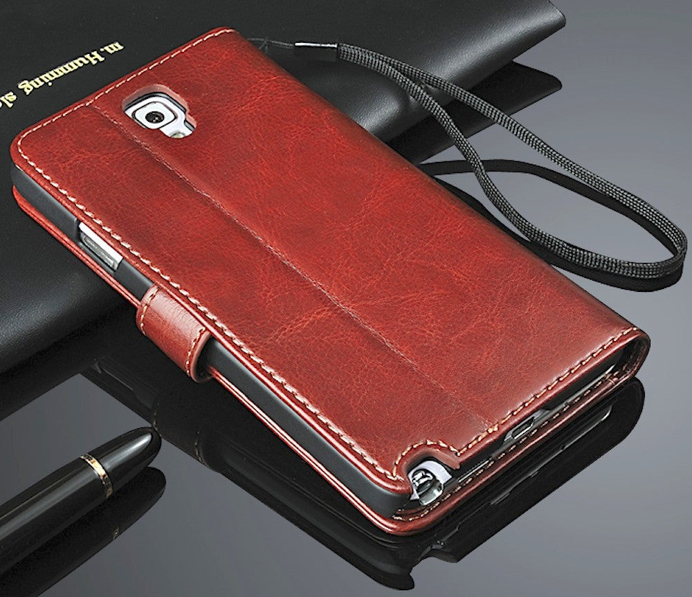 Bracevor Samsung Galaxy Note 3 Neo leather wallet case cover