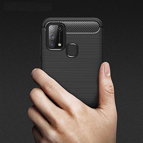 Bracevor Back Cover for Samsung Galaxy M31 | F41 | M31 Prime  (Black) | Brushed Texture | Rugged Armor Cover