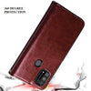 Bracevor Samsung Galaxy M31 | F41 | M31 Prime Flip Cover Case | Premium Leather | Inner TPU | Foldable Stand | Wallet Card Slots - Executive Brown