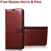 Bracevor Xiaomi Redmi Note 8 Pro Flip Cover Case | Premium Leather | Inner TPU | Foldable Stand | Wallet Card Slots - Executive Brown