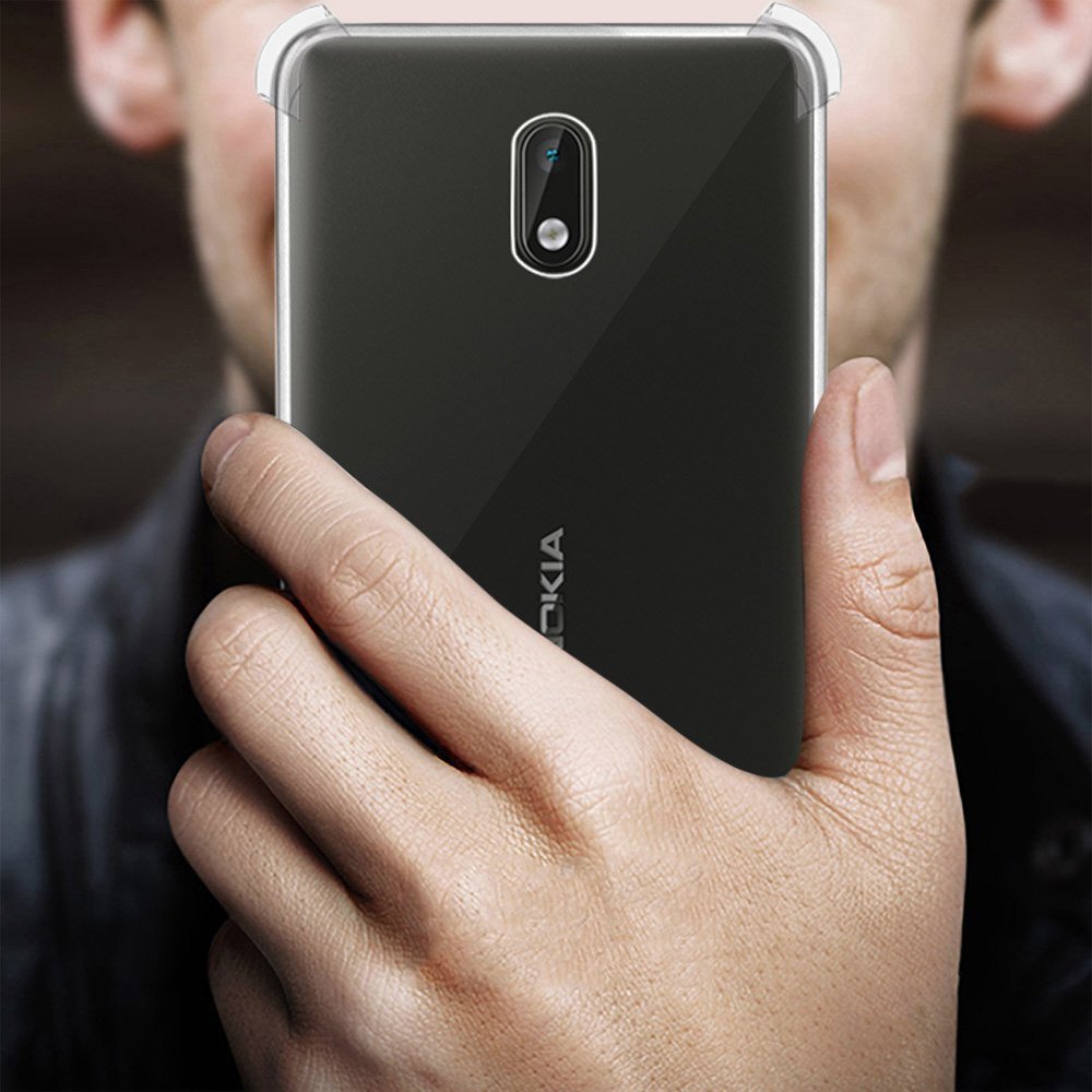Nokia 3 Flexible Shockproof TPU Back Case Cover | Ultimate Edge Protection | Cushioned Edges | Anti Slip | Premium Design - Transparent