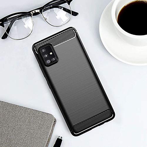 Bracevor Back Cover for Samsung Galaxy M31s (Black) | Brushed Texture | Rugged Armor Cover