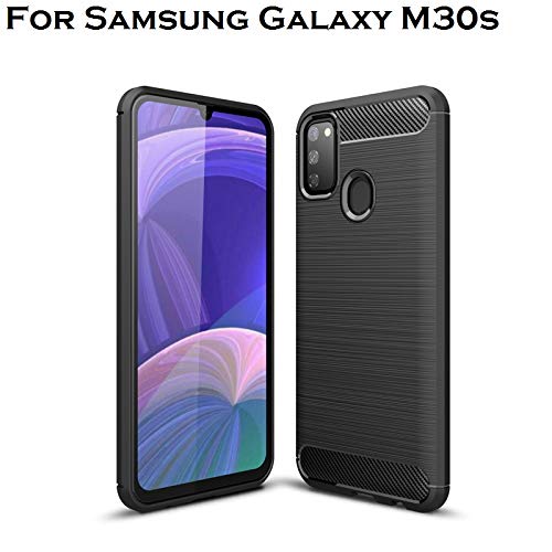 Bracevor Back Cover for Samsung Galaxy M30s | M21 (Black) | Brushed Texture | Rugged Armor Cover
